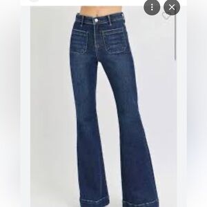 👖BA&SH high-rise flare denim jeans